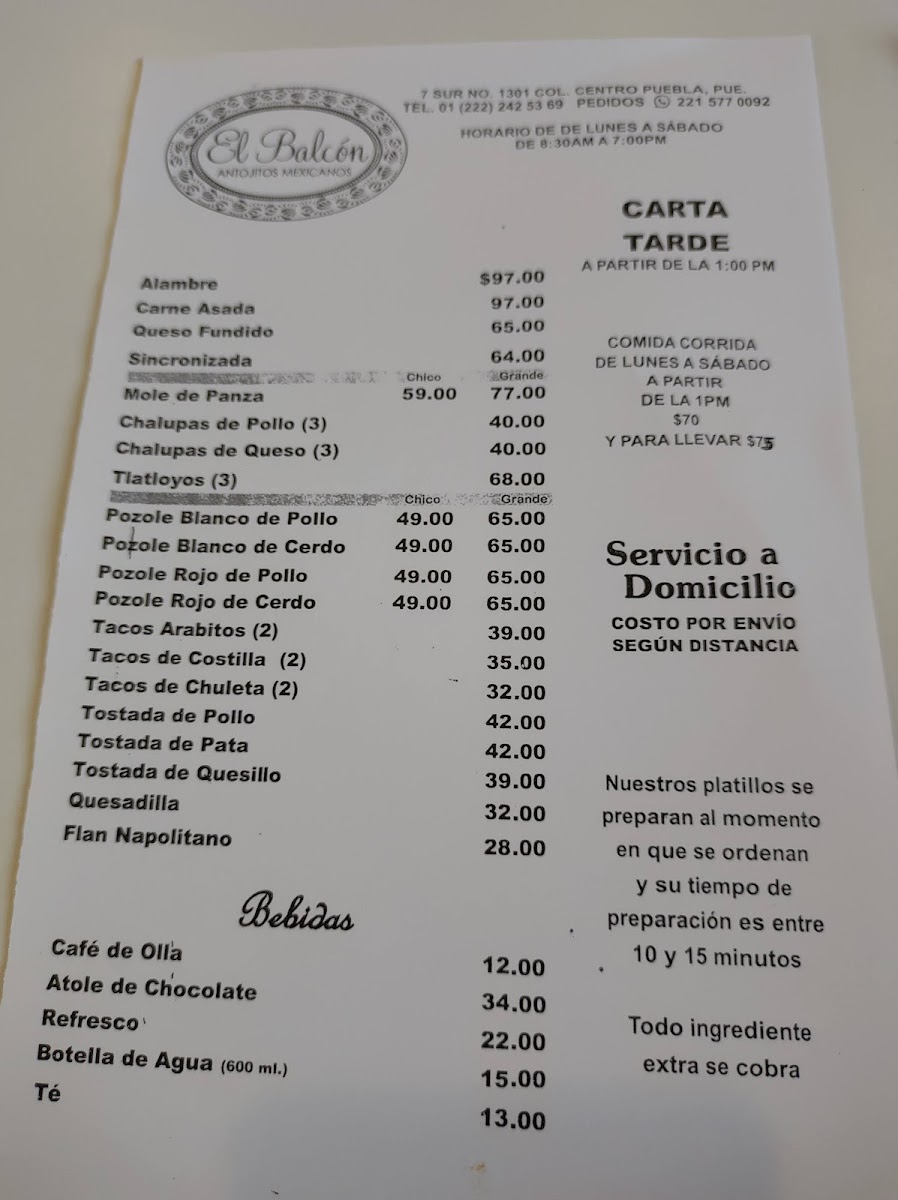 El Balcón Photo Menu 10