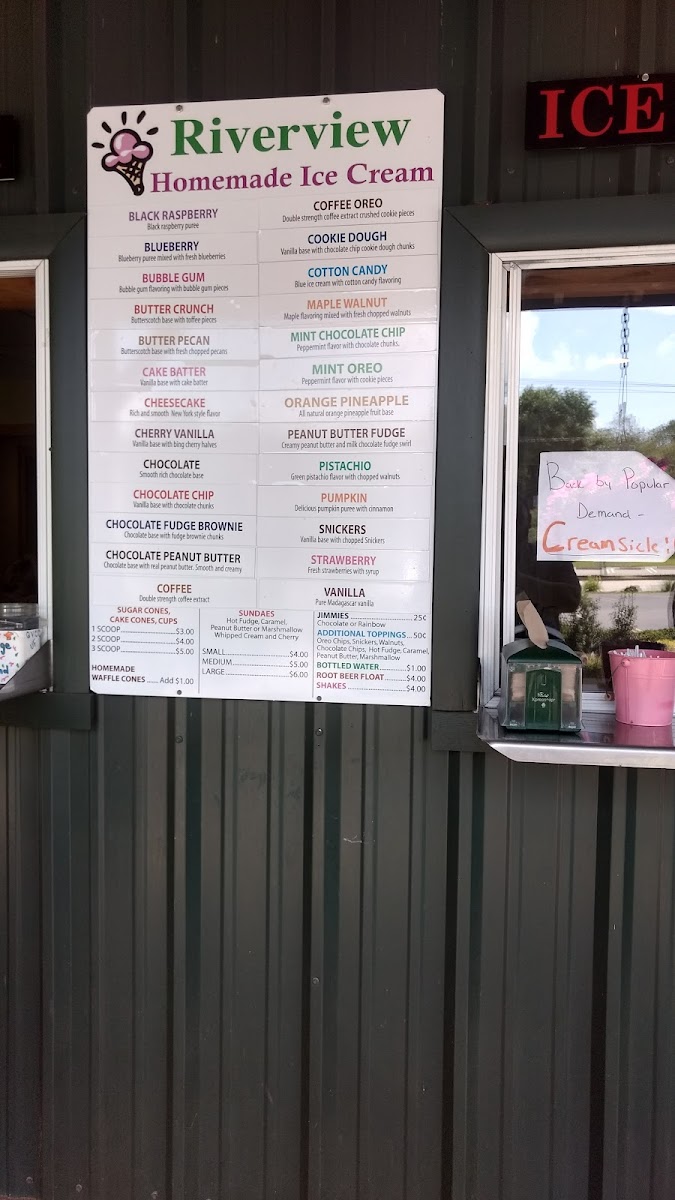 Riverview Ice Cream Photo Menu 5