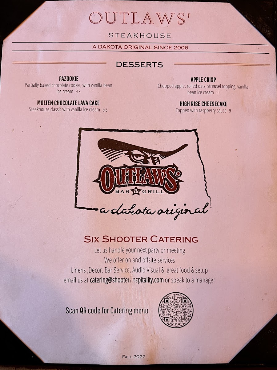 Outlaws | Steakhouse Photo Menu 5