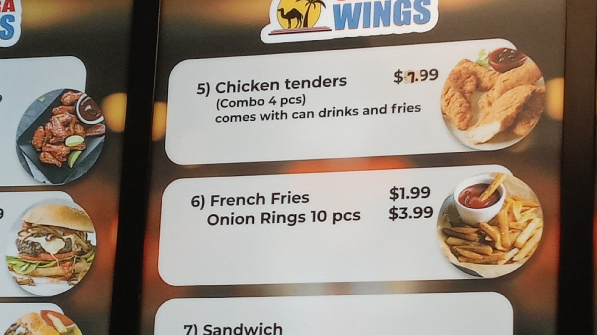 Sahara Wings Photo Menu 2