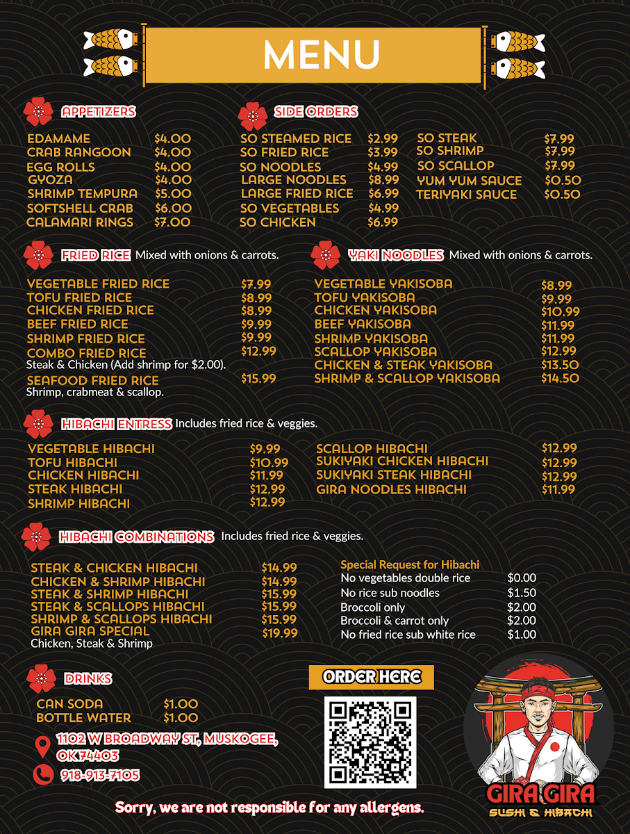 Gira Gira Sushi & Hibachi Photo Menu 1
