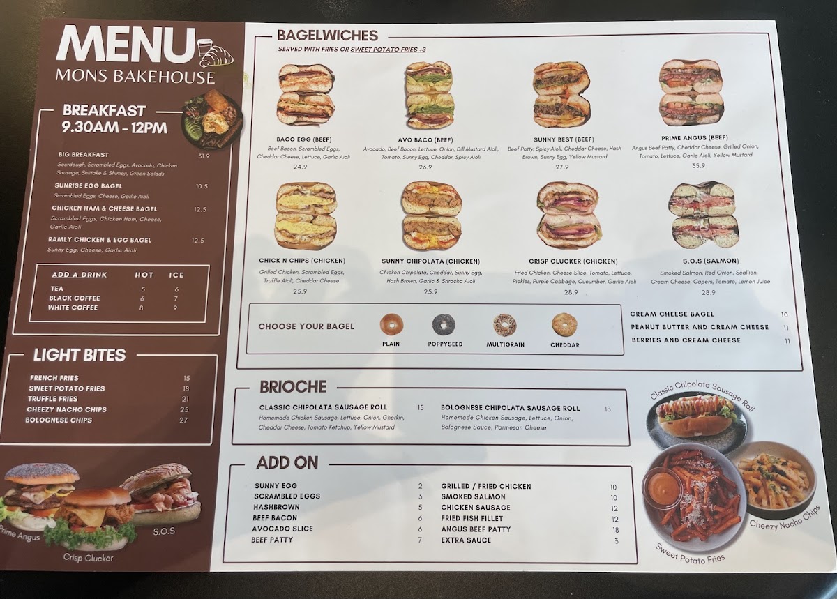 Mons Bakehouse - The Northbank Photo Menu 2