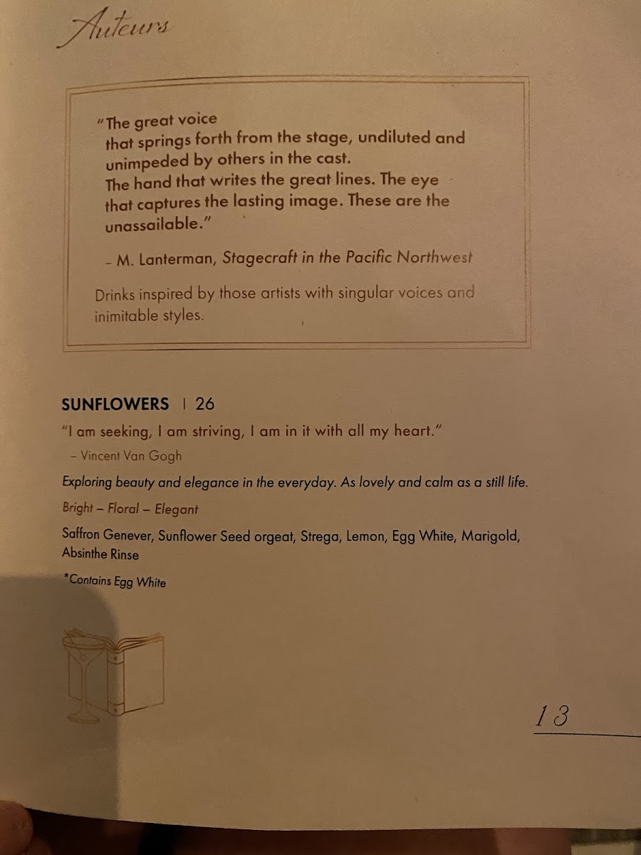 LIBRARY BAR Photo Menu 1