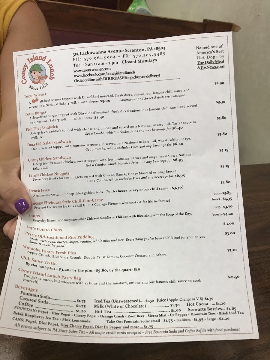 Coney Island Lunch Photo Menu 4