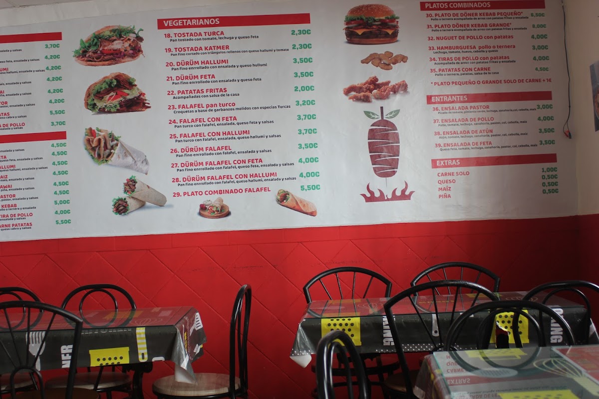 Billy Turkish kebab paseo arcos Photo Menu 10