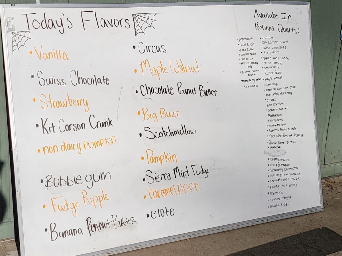 Munnerlyn's Ice Creamery Photo Menu 1