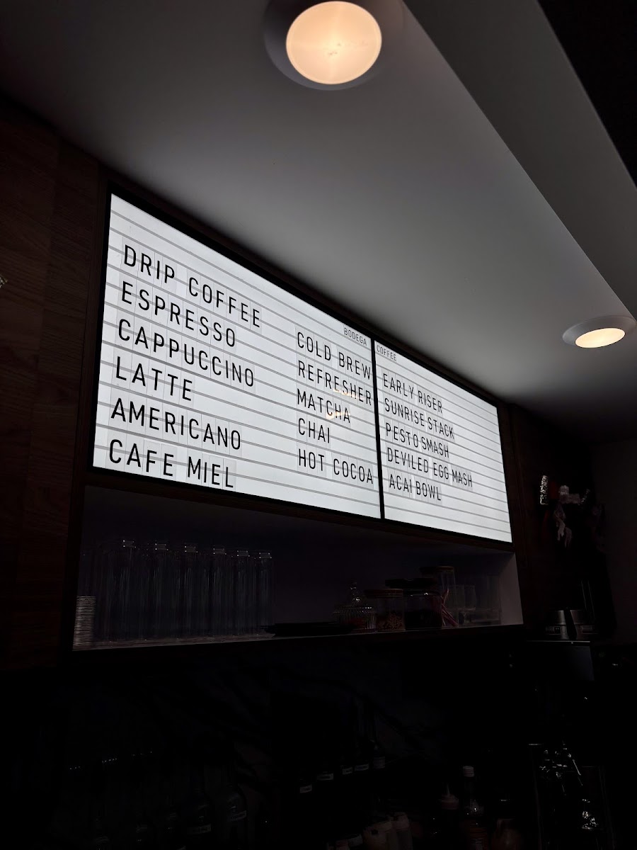 Bodega Coffee Photo Menu 2
