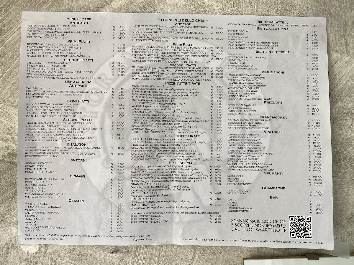 Ristorante pizzeria Jolly Reggio Emilia Photo Menu 1