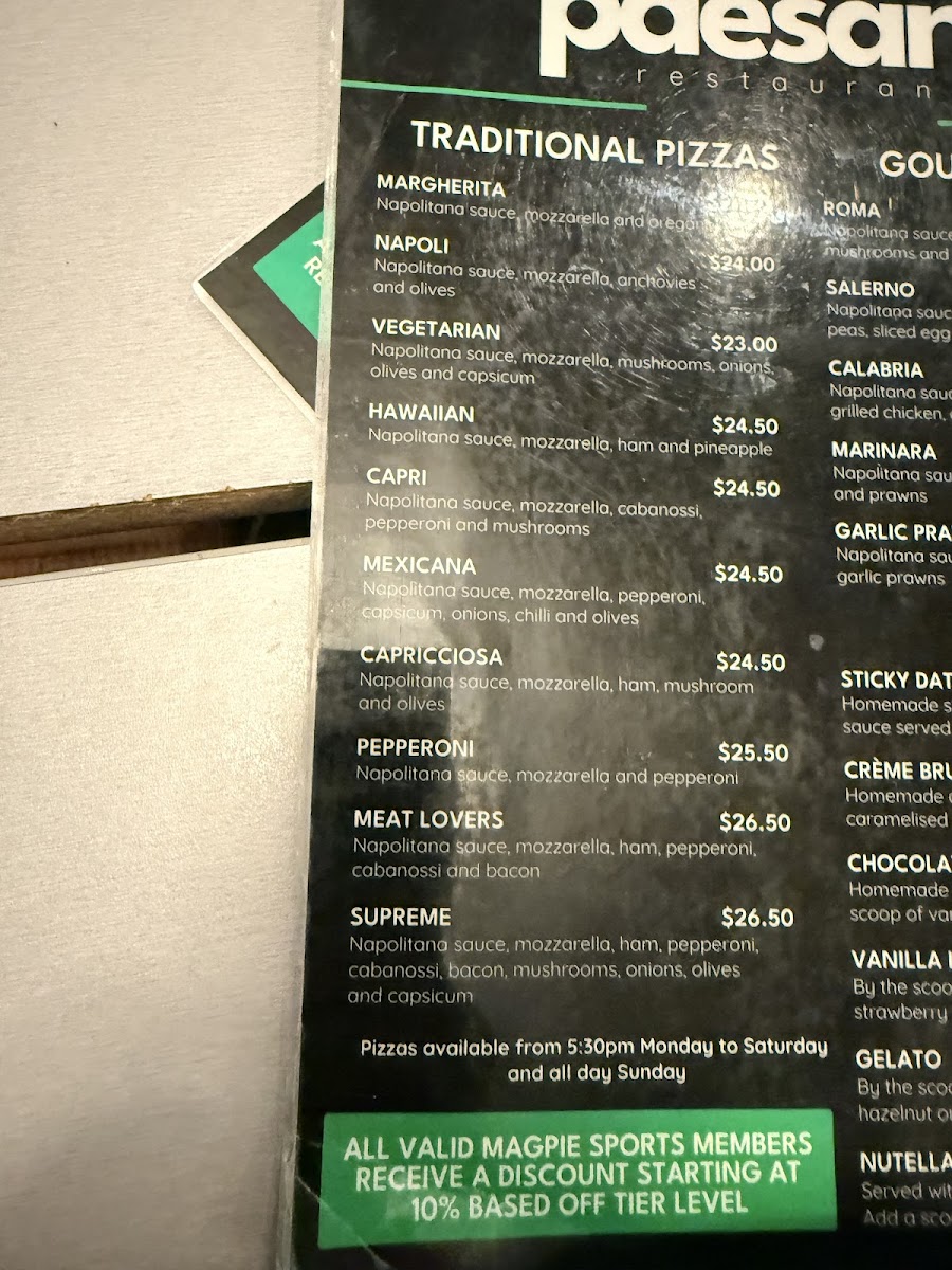 Paesani Restaurant Photo Menu 3