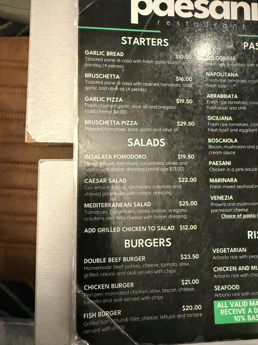 Paesani Restaurant Photo Menu 4