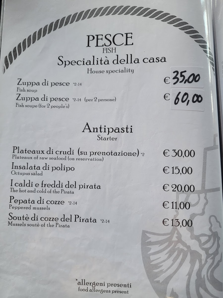 il Pirata | Ristorante pesce Termoli Photo Menu 1