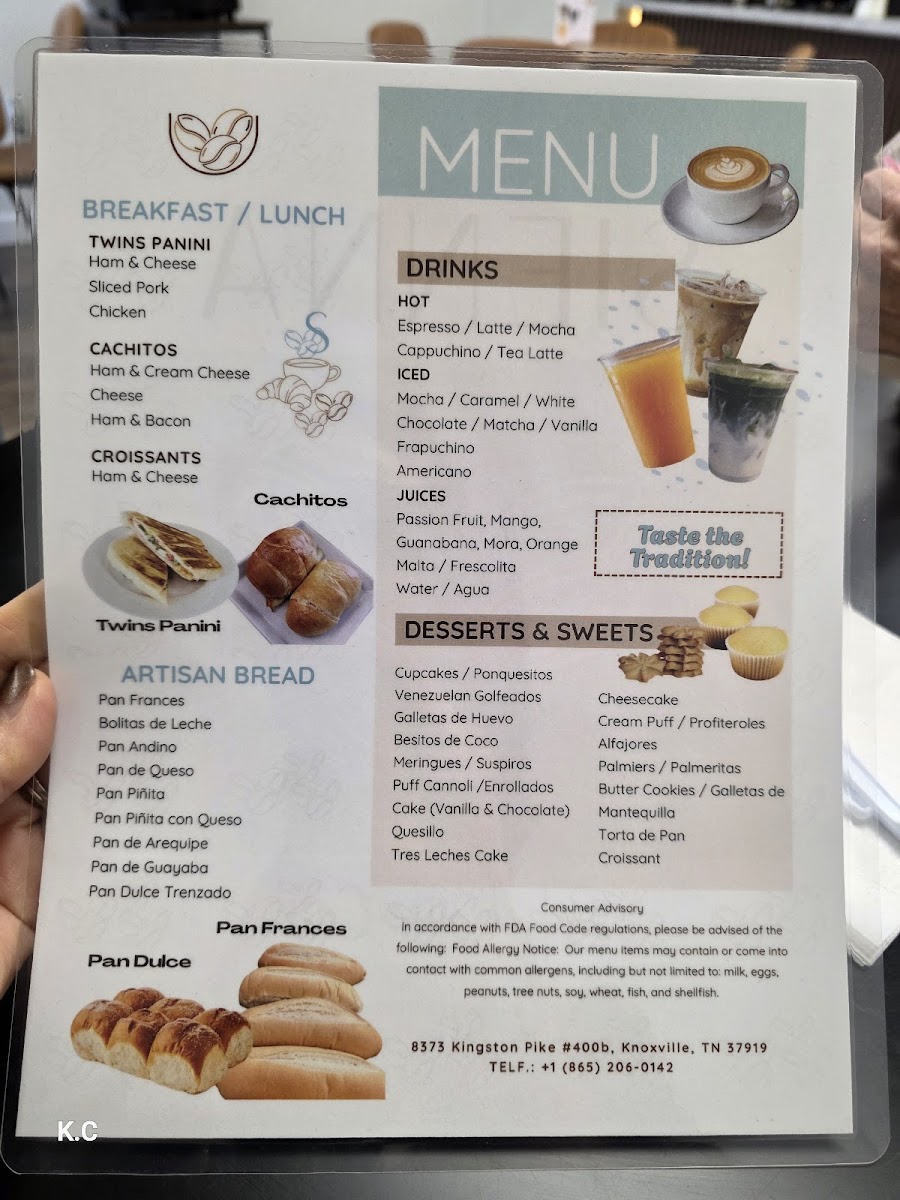 Sienna Bakehouse Cafe Photo Menu 1