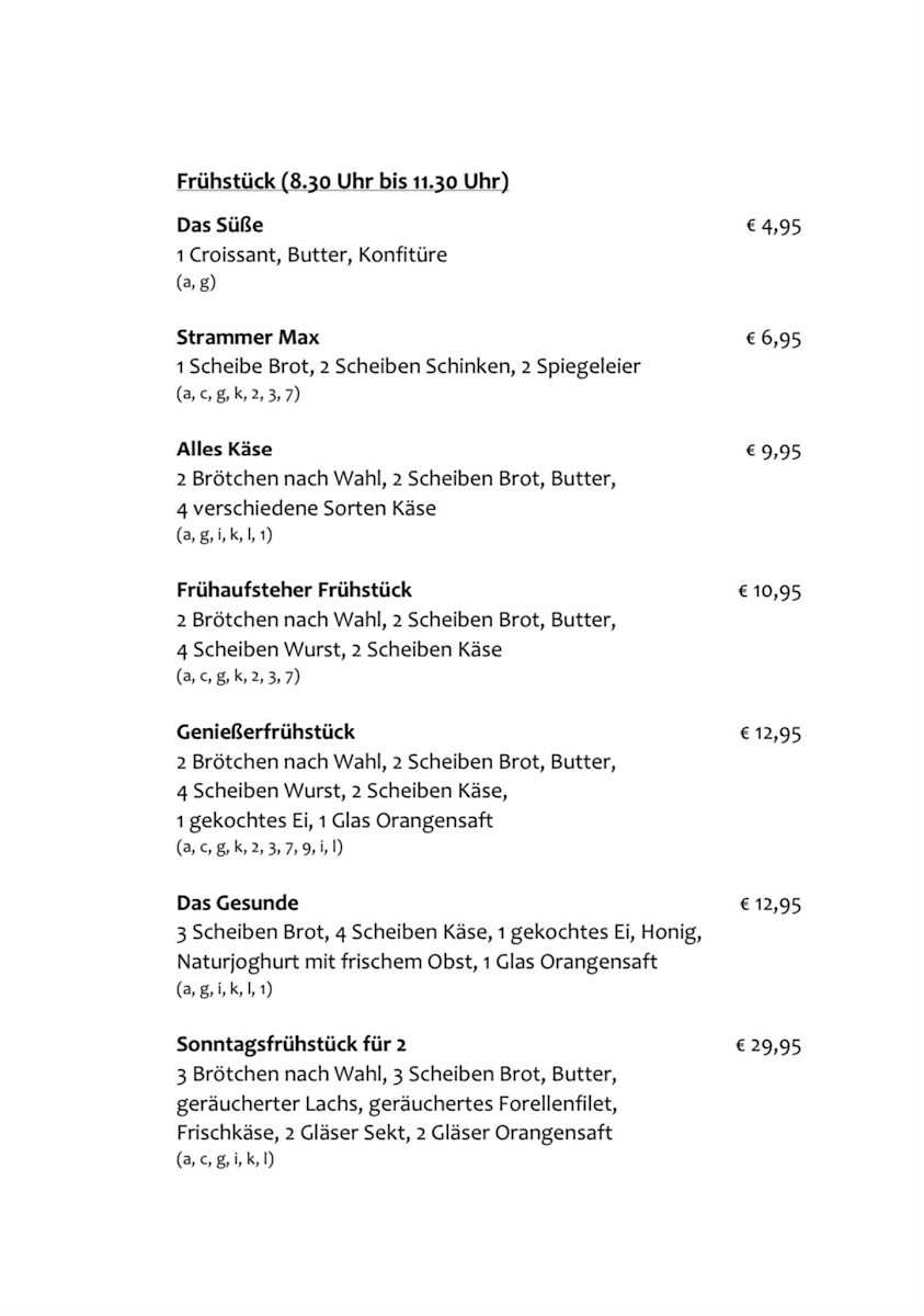 Scheunencafé herdering Photo Menu 2