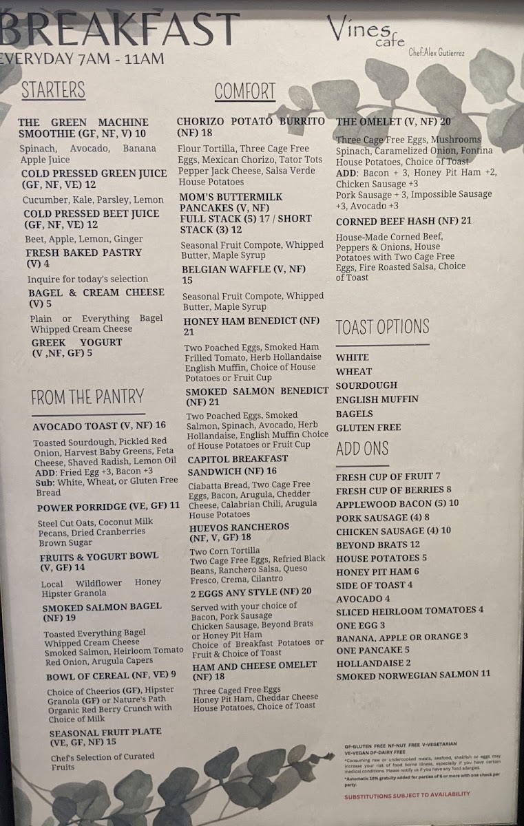 Vines Cafe Photo Menu 7