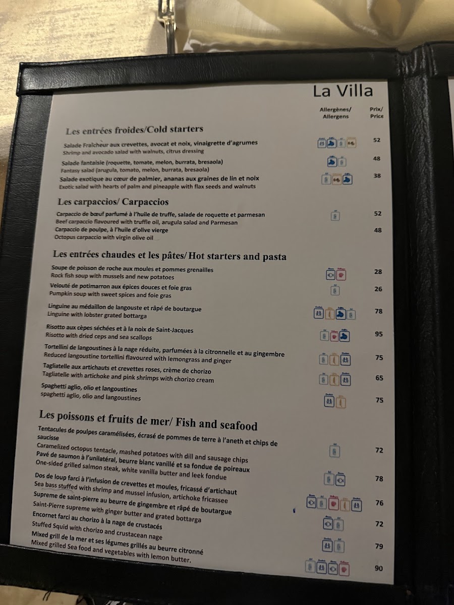 La Villa Restaurant Photo Menu 2