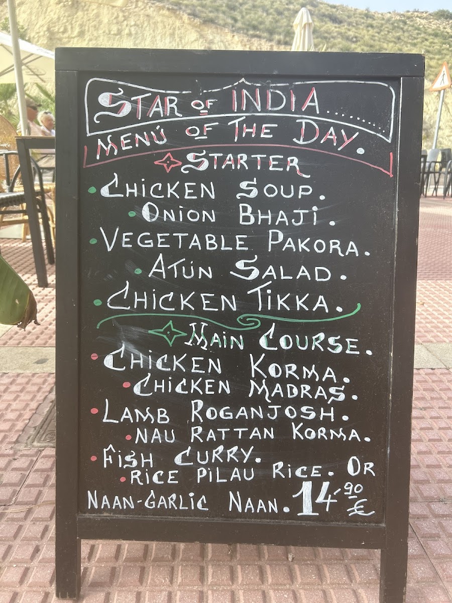 Star of India Bonalba Photo Menu 3