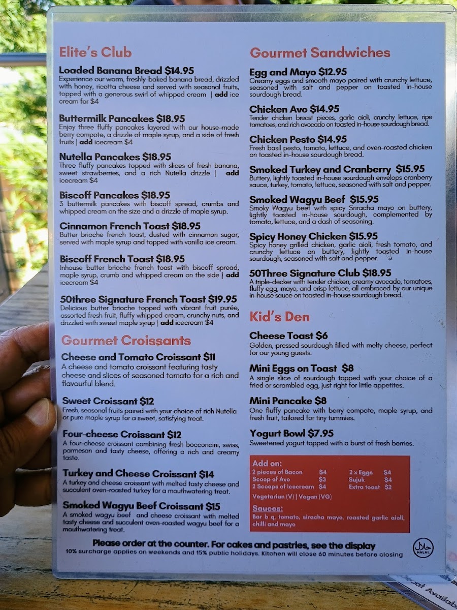 50three Cafe & Patisserie Photo Menu 1