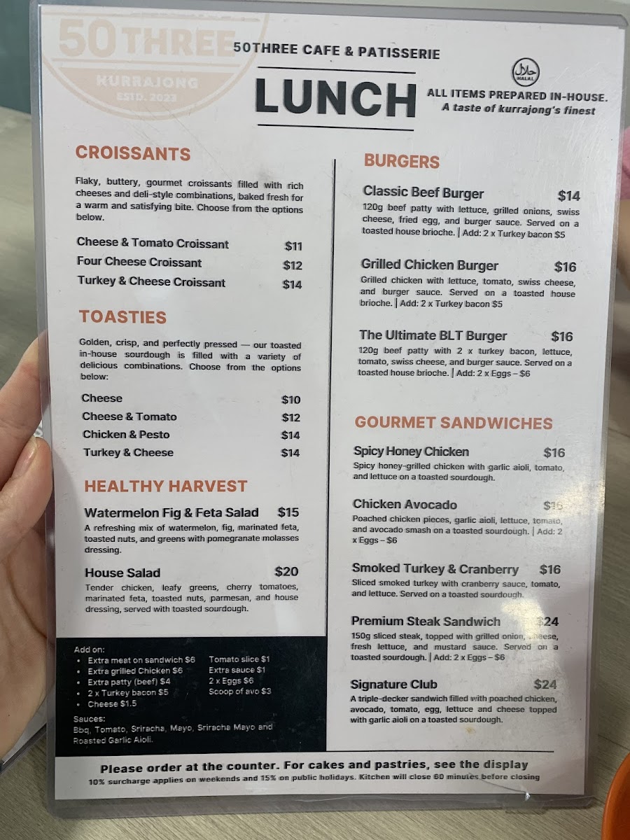 50three Cafe & Patisserie Photo Menu 2