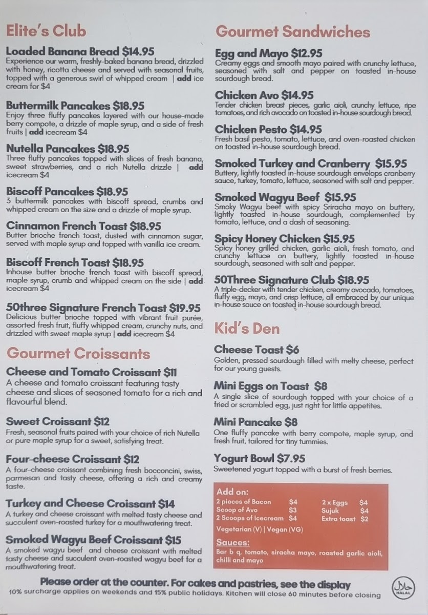 50three Cafe & Patisserie Photo Menu 4