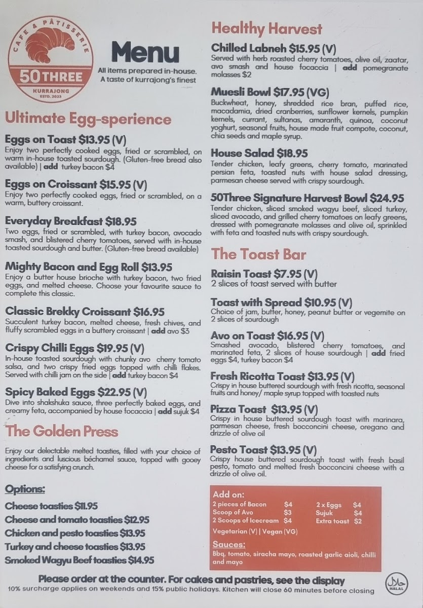 50three Cafe & Patisserie Photo Menu 5