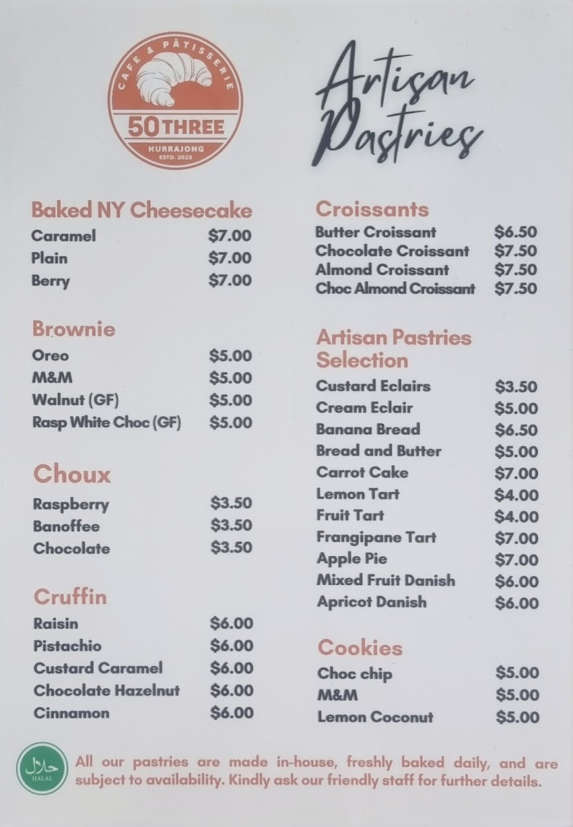 50three Cafe & Patisserie Photo Menu 7
