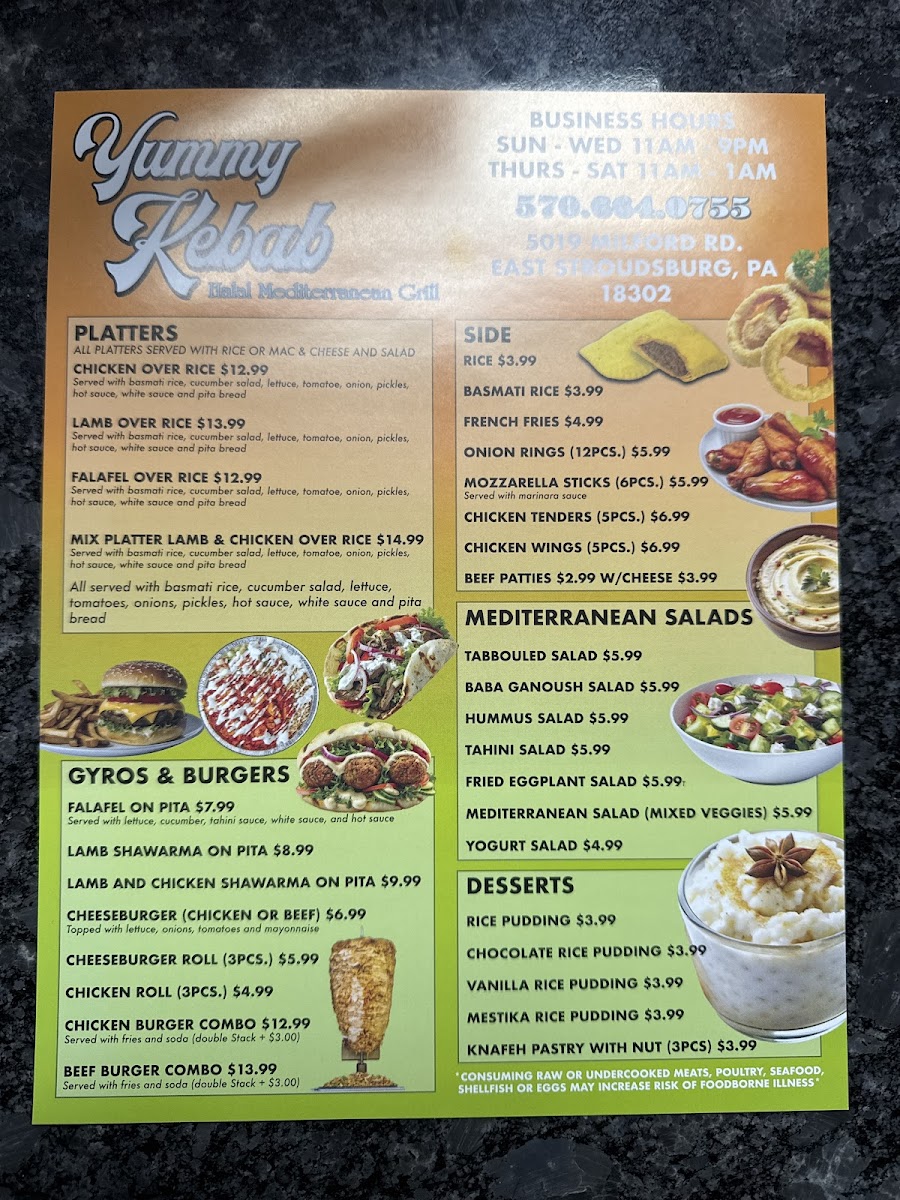 Yummy Kebab Photo Menu 1