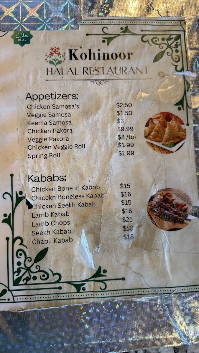 Kohinoor halal resturant Photo Menu 3
