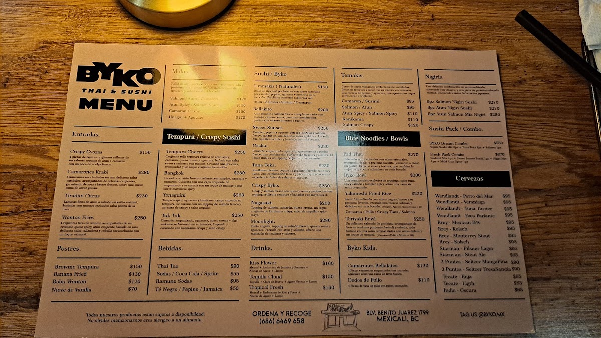 BYKO Thai & Sushi Photo Menu 2