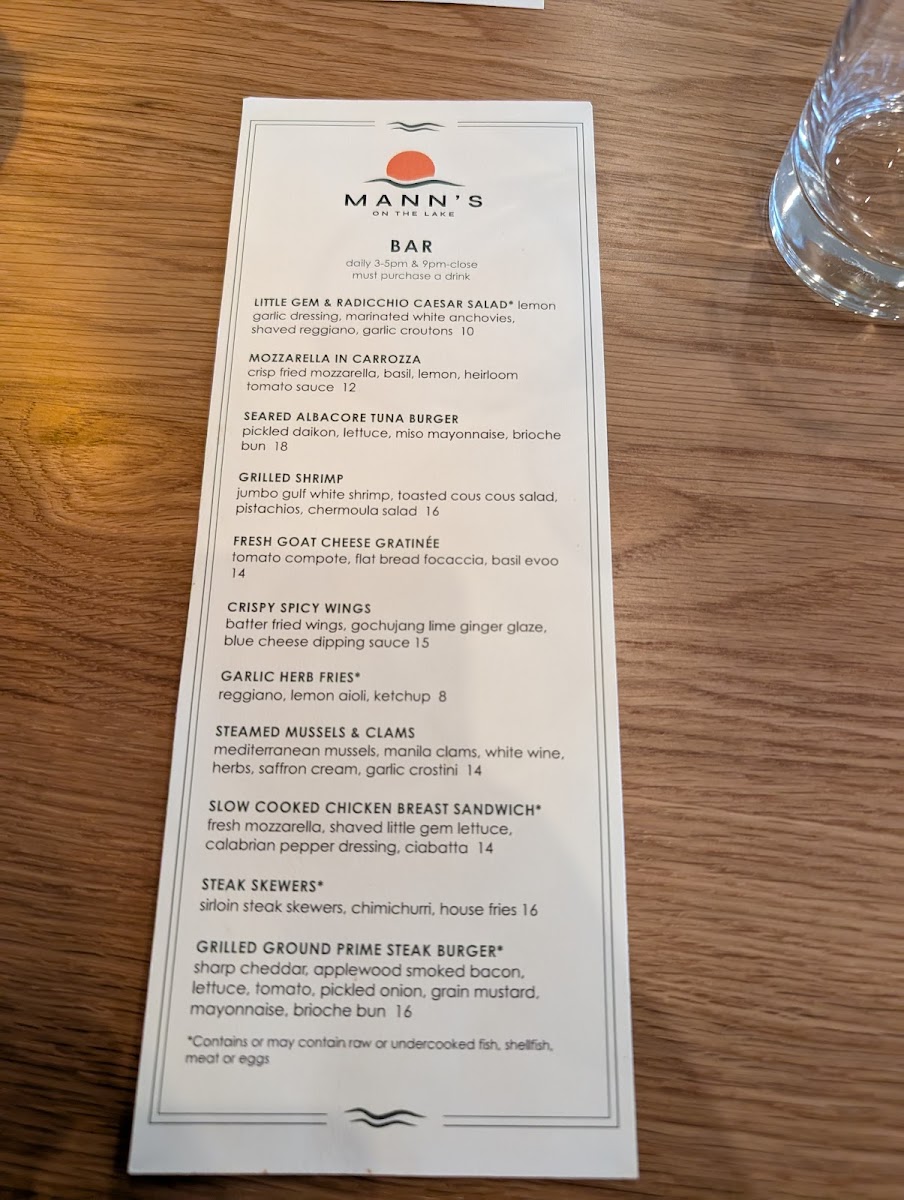 Mann's On The Lake Photo Menu 7
