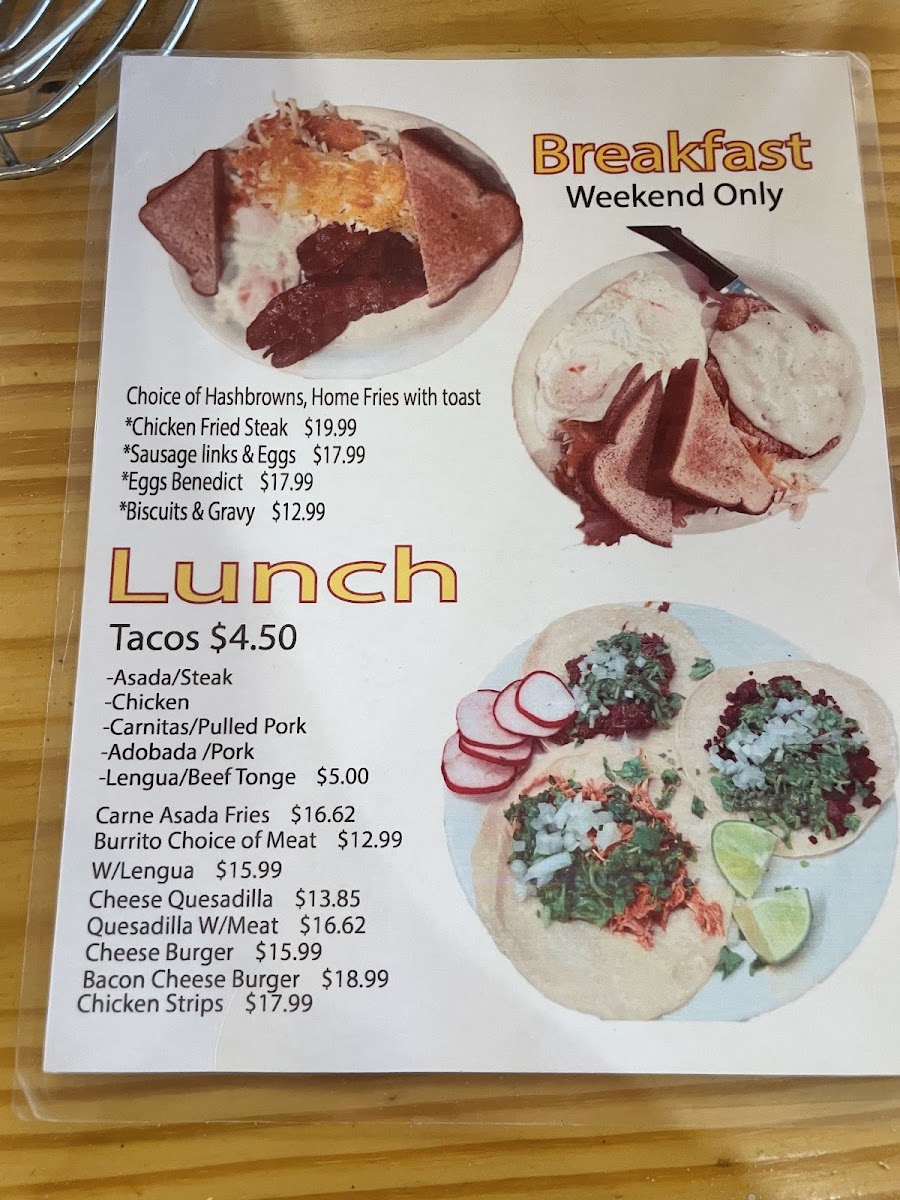 Turtle Fiesta Bar and Grill Photo Menu 1