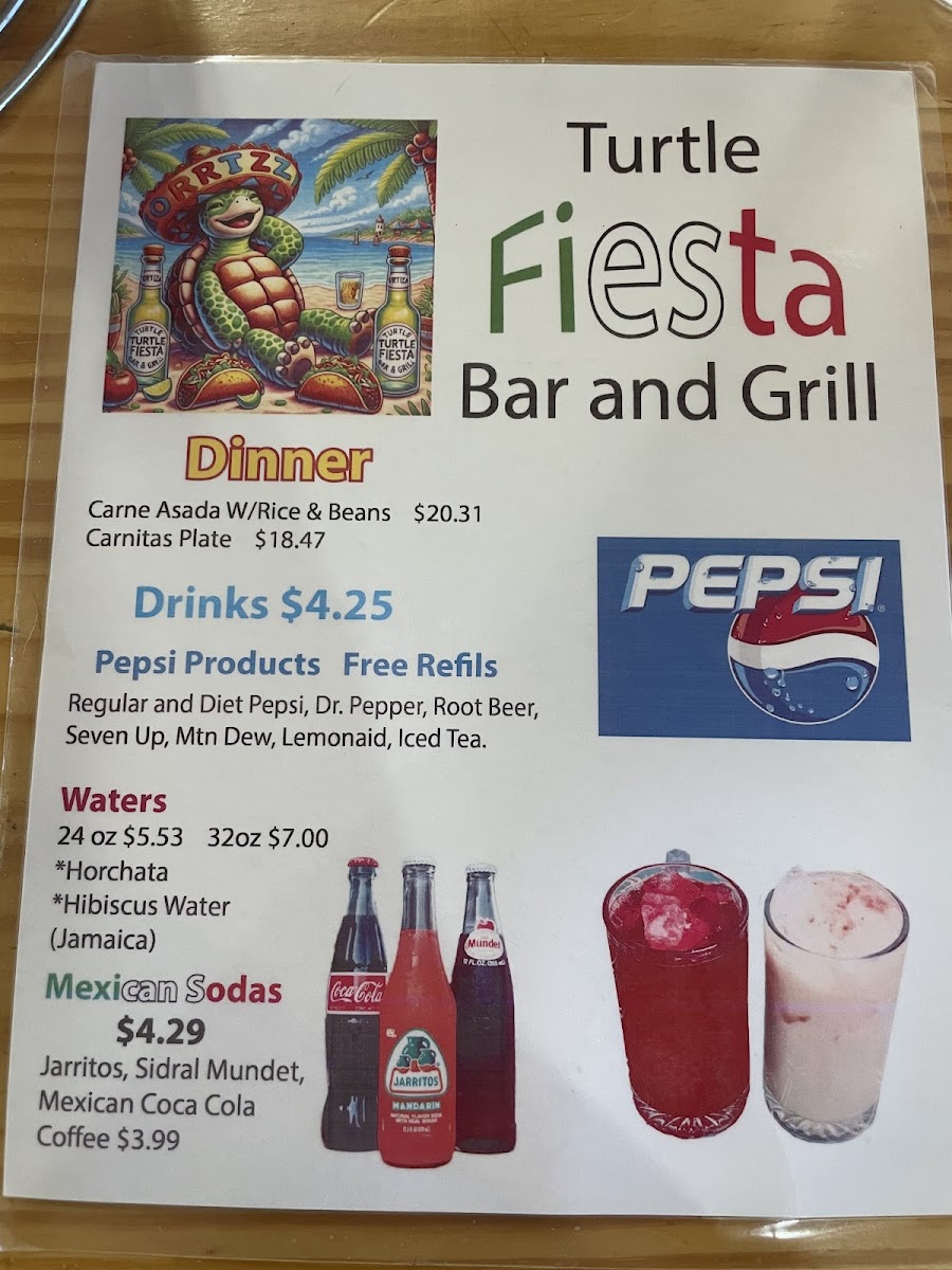 Turtle Fiesta Bar and Grill Photo Menu 2