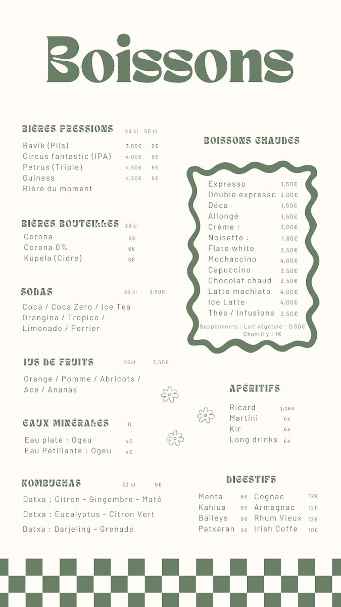 Café Grand Photo Menu 1