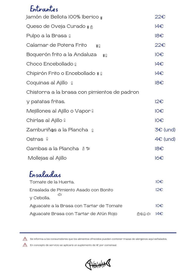 La Volanta Photo Menu 2