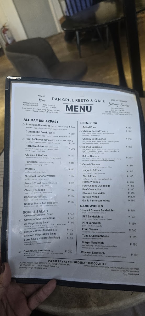 PAN GRILL Resto + Cafe Naic Photo Menu 9