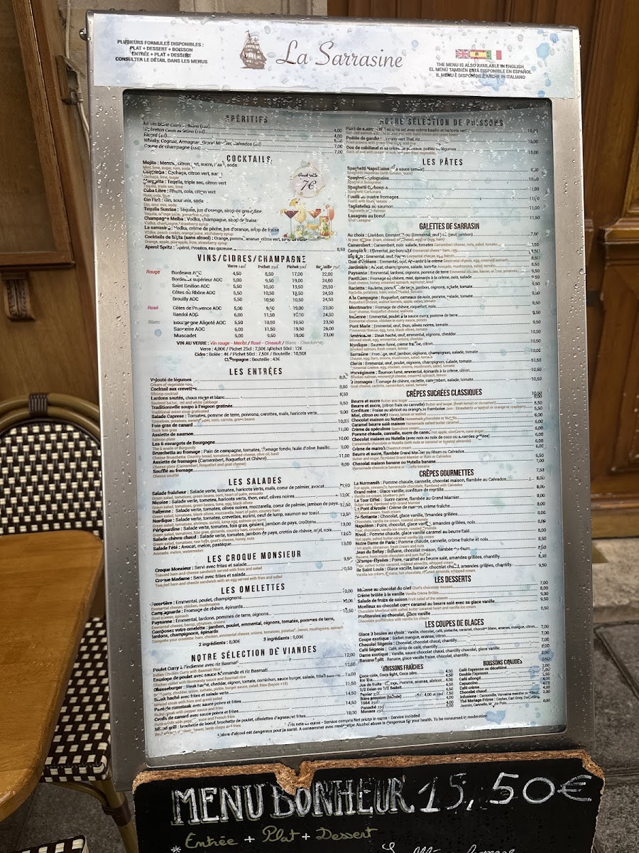 Crêperie Paris La Sarrasine Photo Menu 10