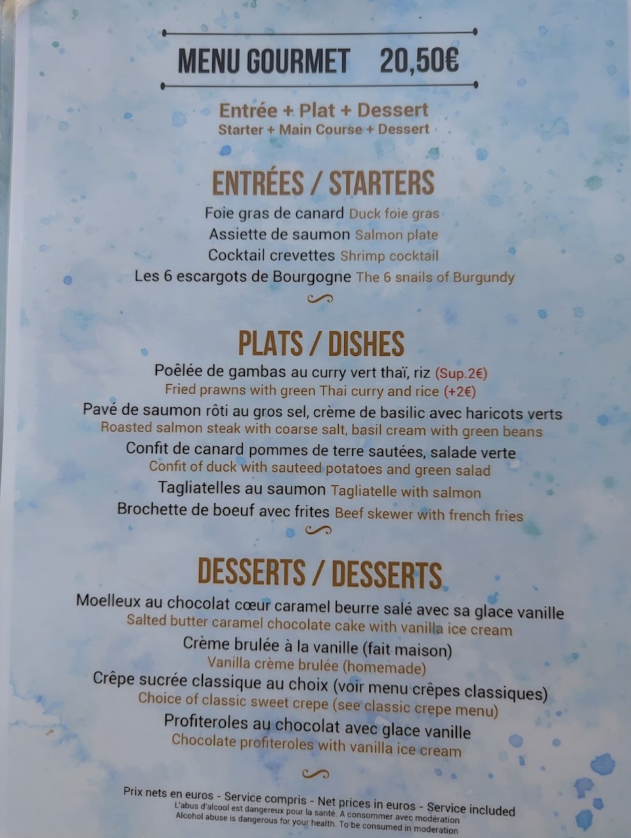 Crêperie Paris La Sarrasine Photo Menu 3