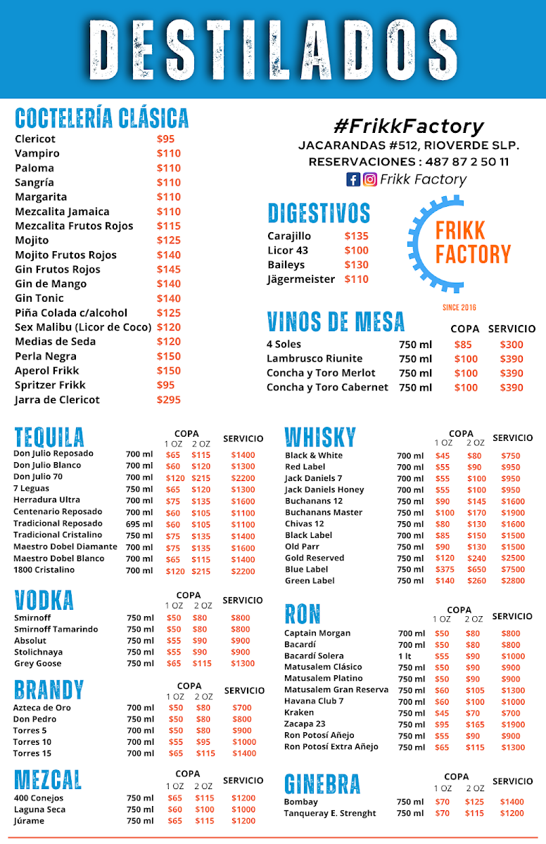 Frikk Factory Photo Menu 1