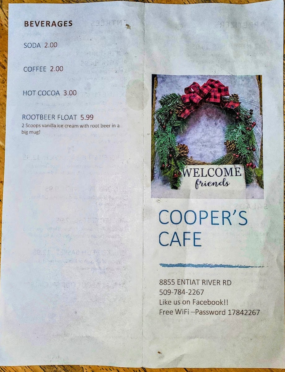 Cooper's General Store & Cafe Photo Menu 4
