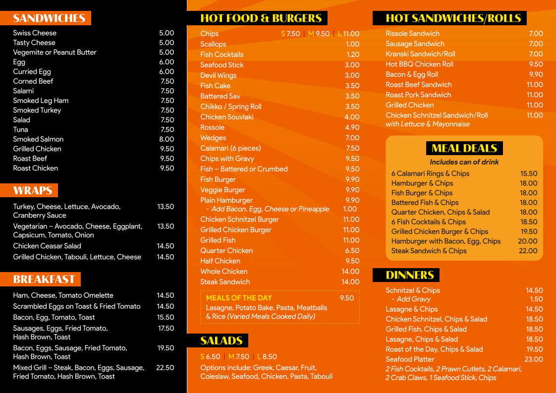 Valley Cafe Photo Menu 2
