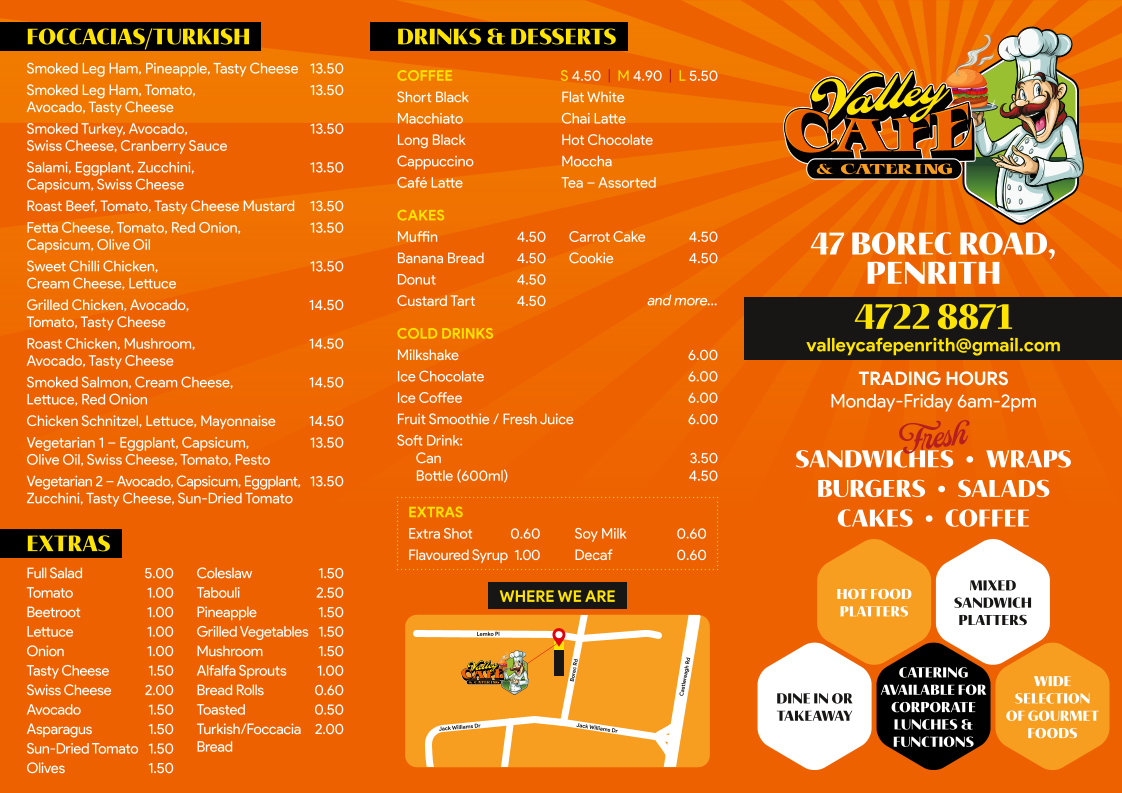 Valley Cafe Photo Menu 3