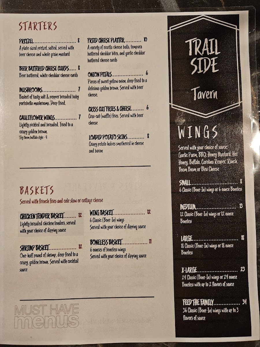 Trailside Tavern Photo Menu 4