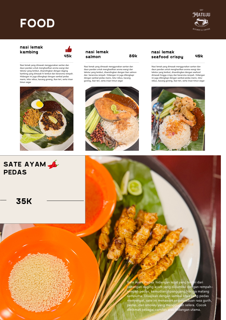 Matuju Coffee & Kitchen Photo Menu 2