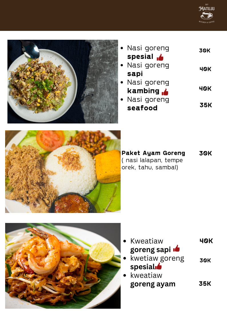 Matuju Coffee & Kitchen Photo Menu 4