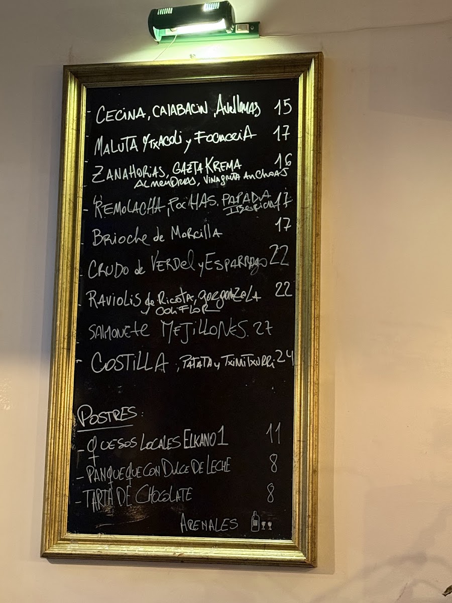 ARENALES DONOSTIA Photo Menu 1