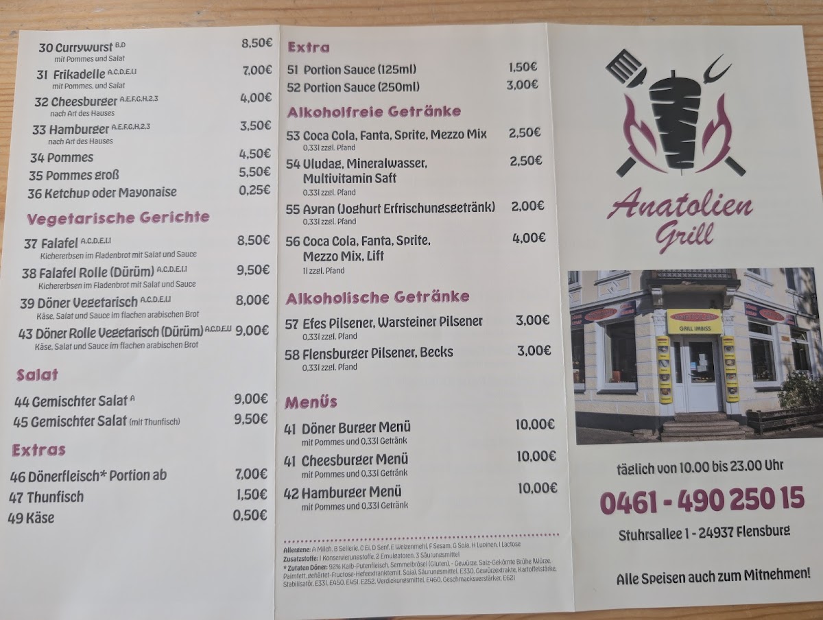 Anatolien Grill Flensburg Photo Menu 1