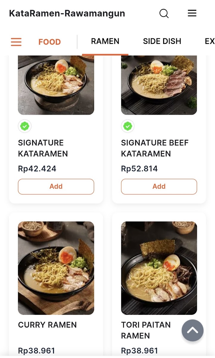 Kataramen Rawamangun Photo Menu 4