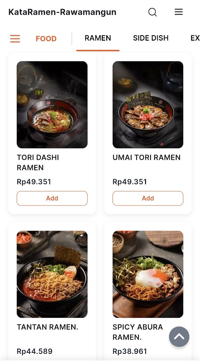 Kataramen Rawamangun Photo Menu 5