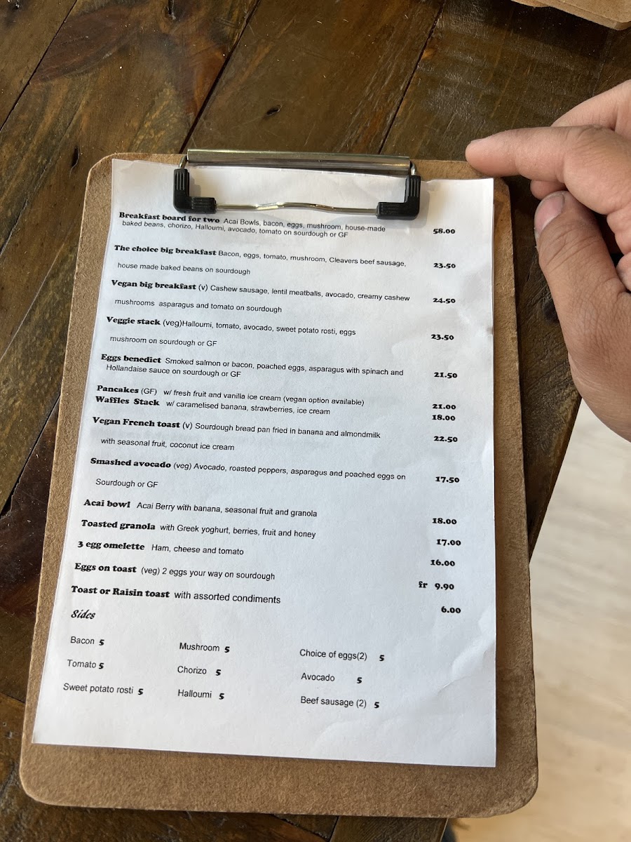 The Natural Choice Cafe Photo Menu 2