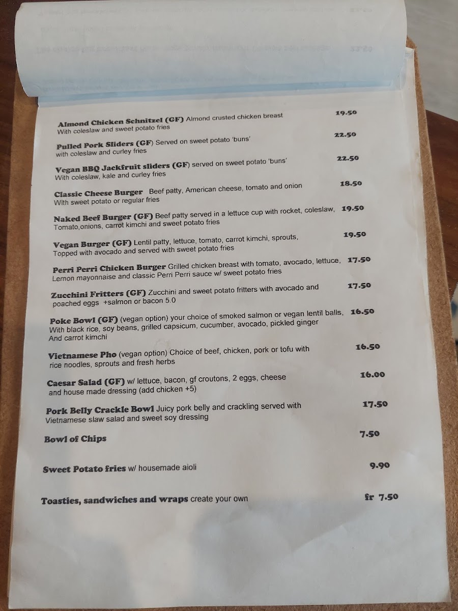 The Natural Choice Cafe Photo Menu 3