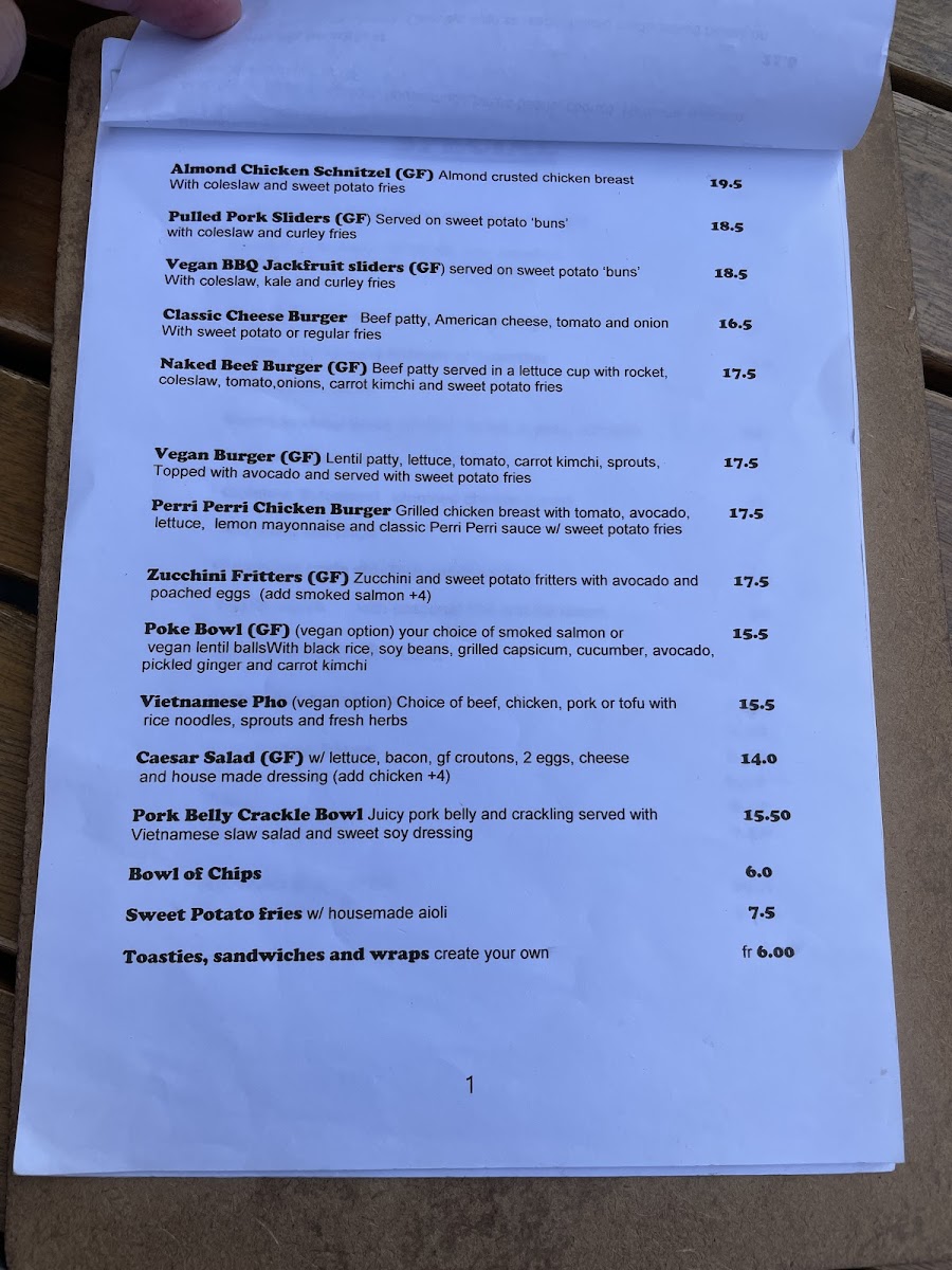 The Natural Choice Cafe Photo Menu 6